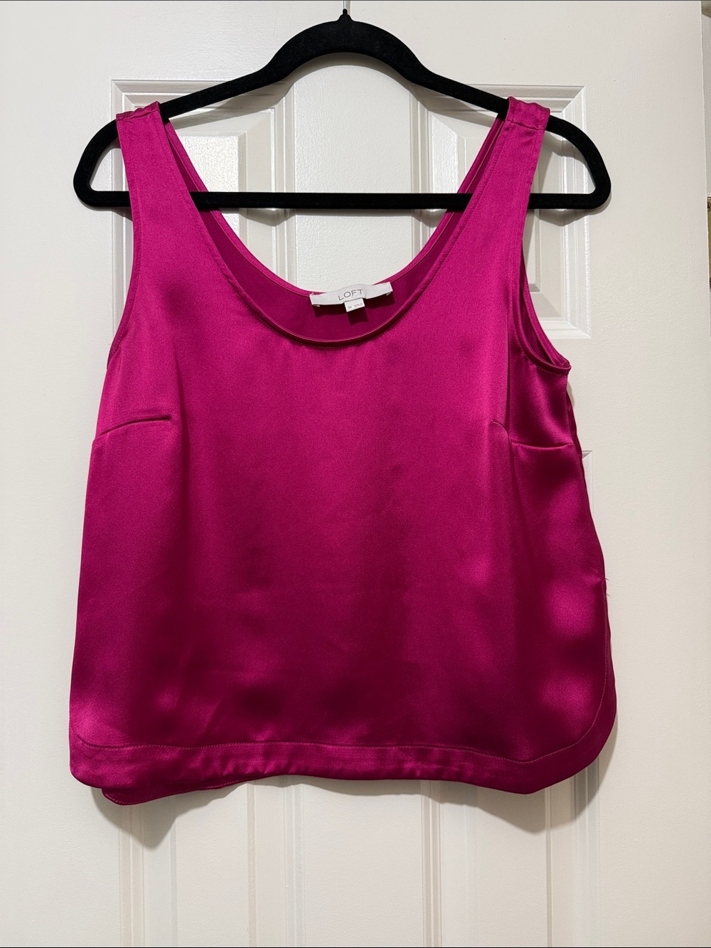 LOFT Bright Fuchsia Satin Camisole